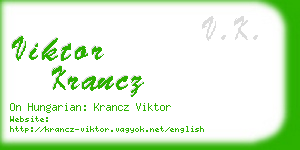 viktor krancz business card